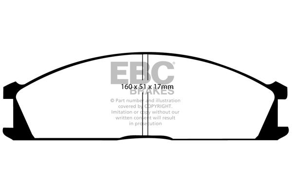 Brake pad Subaru SVX: DP691 EBC Brake pad set