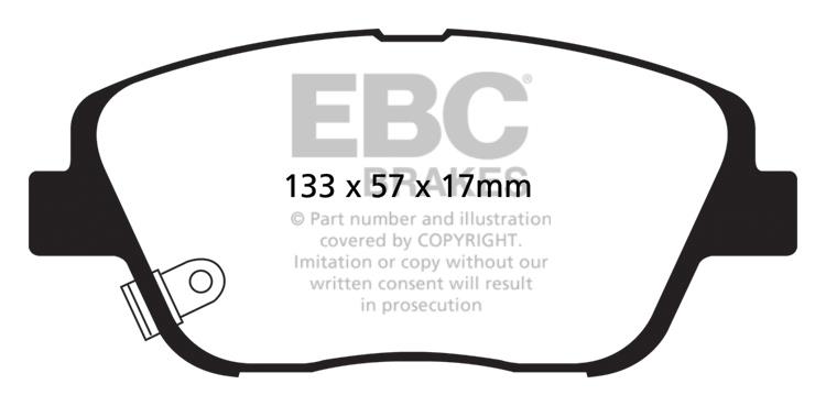 EBC DP1864 Brake Pad Set, disc brake DP1864