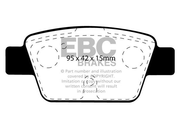 Brake pad Mahindra: DP1381 EBC Brake pad set