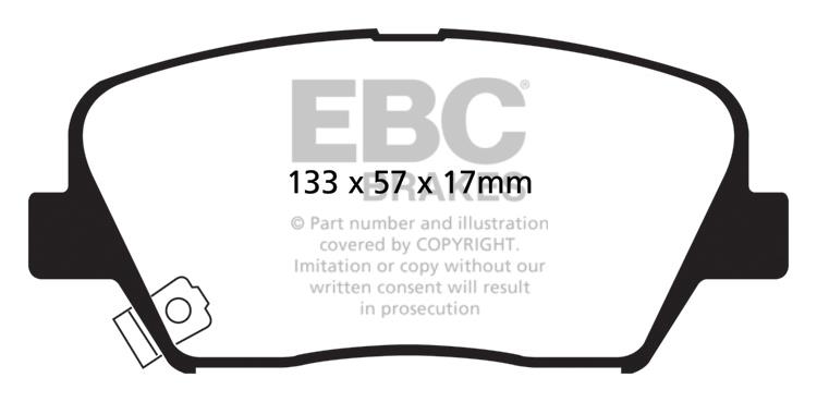 EBC DP1863 Brake Pad Set, disc brake DP1863