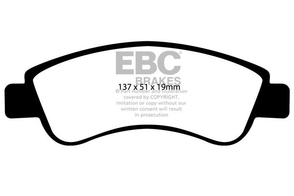 EBC DP1374 Brake Pad Set, disc brake DP1374