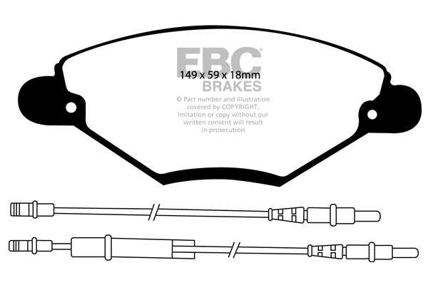 EBC DP1371 Brake Pad Set, disc brake DP1371
