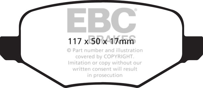 EBC DP1826 Brake Pad Set, disc brake DP1826