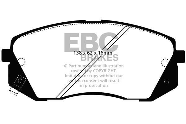 EBC DP1809 Brake Pad Set, disc brake DP1809