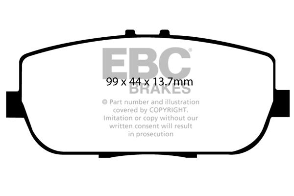 Brake pad Mazda MX-5: DP1775 EBC Brake pad set