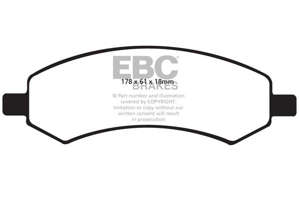 Brake pad kit Dodge Durango: DP1738 EBC Brake pad set