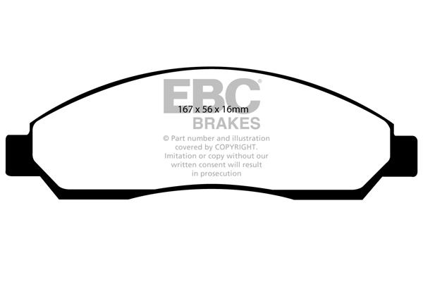Brake pad kit Isuzu D-Max: DP1705 EBC Brake pad set