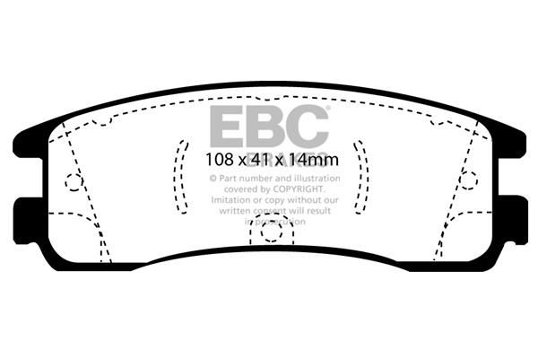 EBC DP1122 Brake Pad Set, disc brake DP1122
