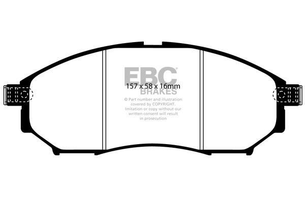 EBC DP1671 Brake Pad Set, disc brake DP1671