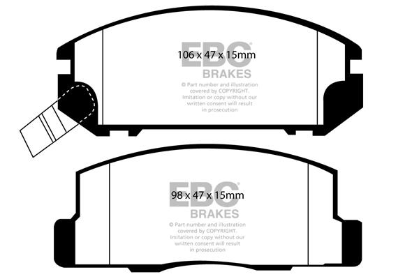 EBC DP1107 Brake Pad Set, disc brake DP1107