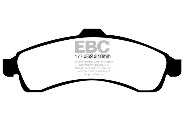 Brake pad Saab 9-7X: DP1618 EBC Brake pad set