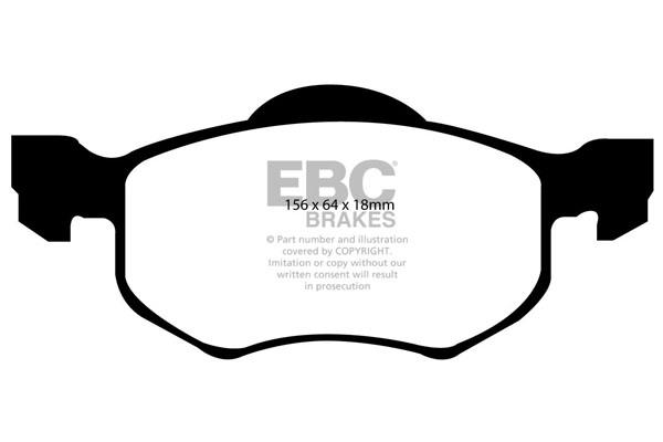 EBC DP1616 Brake pad set DP1616 DP1616 EBC Brake pad set