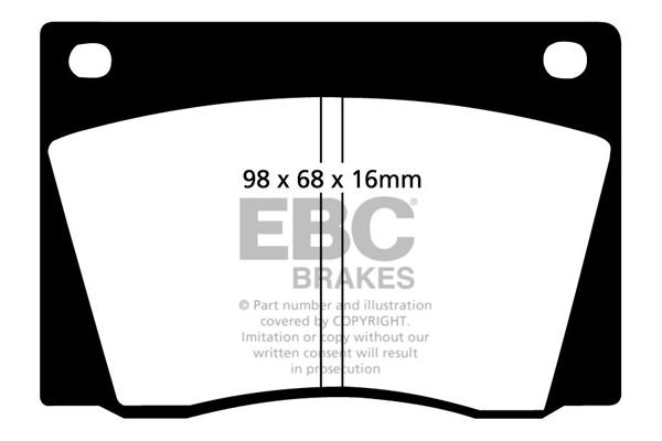 Brake pad kit Lotus Eclat: DP108 EBC Brake pad set