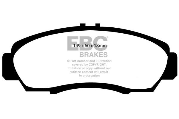 Brake pad kit Honda Stream: DP1610 EBC Brake pad set