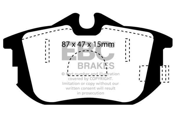 Brake pad kit Proton Impian: DP1076 EBC Brake pad set