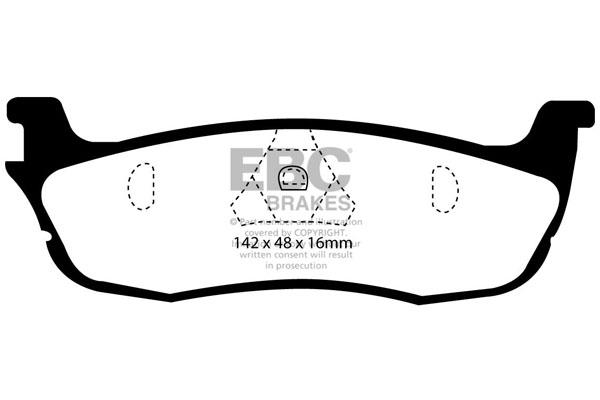 Disc brake pad set Lincoln: DP1601 EBC Brake pad set