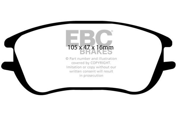 EBC DP1596 Brake Pad Set, disc brake DP1596
