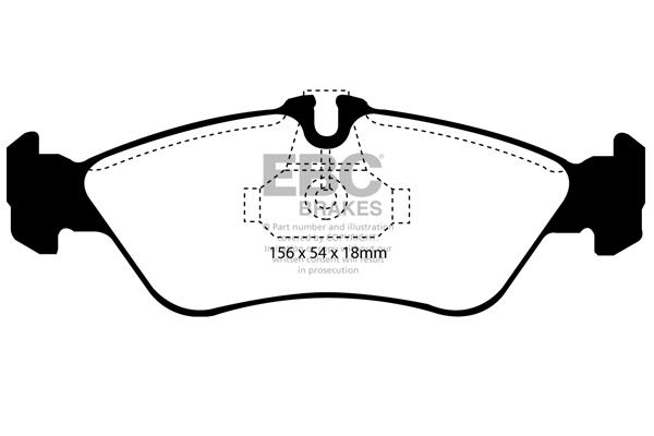 EBC DP1070/2 Brake Pad Set, disc brake DP10702