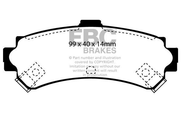 EBC DP1067 Brake Pad Set, disc brake DP1067