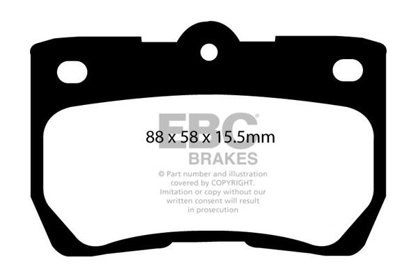 EBC DP1586 Brake Pad Set, disc brake DP1586