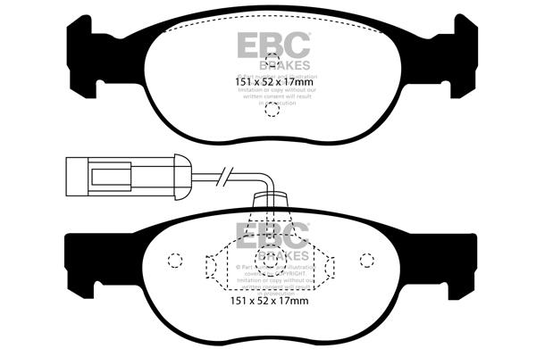 EBC DP1059 Brake Pad Set, disc brake DP1059