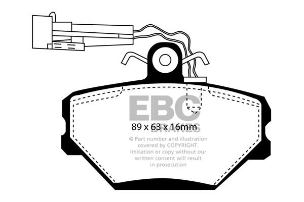 Brake spare parts FSO: DP10522 EBC Brake pad set
