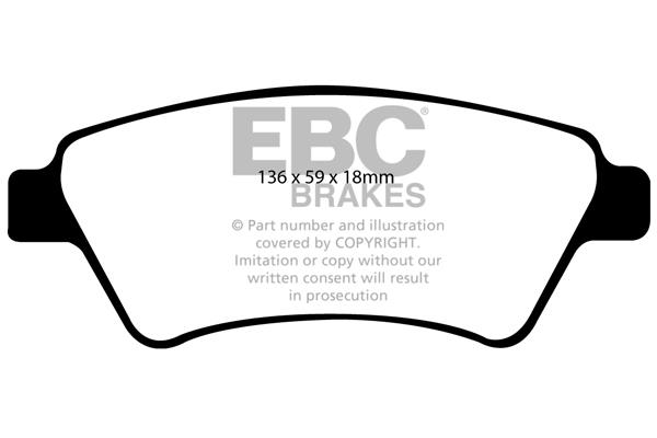 EBC DP1569 Brake Pad Set, disc brake DP1569