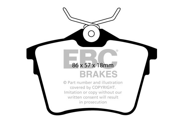 EBC DP1551 Brake Pad Set, disc brake DP1551