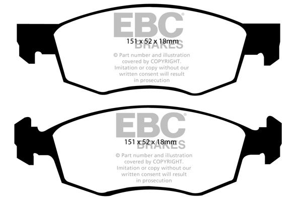 EBC DP1528 Brake Pad Set, disc brake DP1528