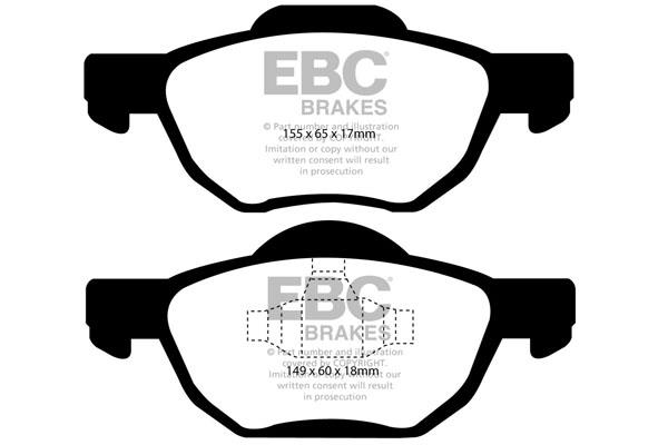 EBC DP1525 Brake Pad Set, disc brake DP1525
