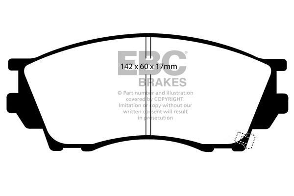 Brake pad kit Mazda Xedos 9: DP1019 EBC Brake pad set