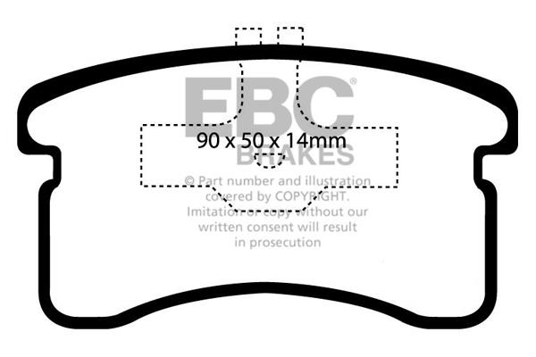 EBC DP1016 Brake Pad Set, disc brake DP1016