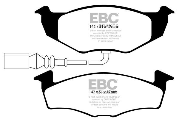EBC DP1498 Brake Pad Set, disc brake DP1498