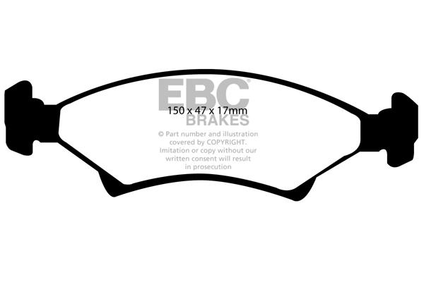 Brake pad KIA Sephia (Kia Sephia): DP1001 EBC Brake pad set