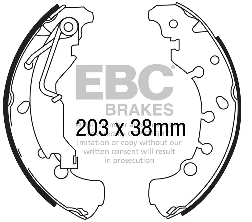 EBC 6700 Brake shoe set 6700