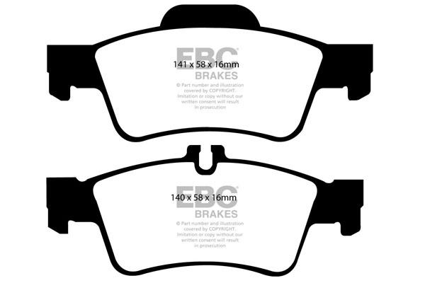 EBC DP1491 Brake pad set DP1491 DP1491 EBC Brake pad set