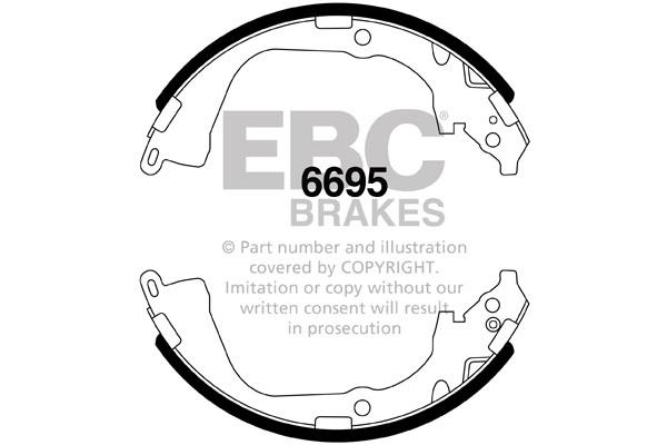 EBC 6695 Brake shoe set 6695
