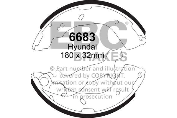 EBC 6683 Brake shoe set 6683