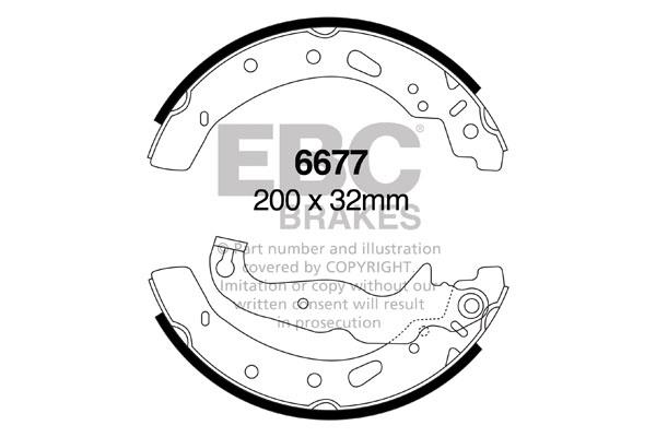EBC 6677 Brake shoe set 6677