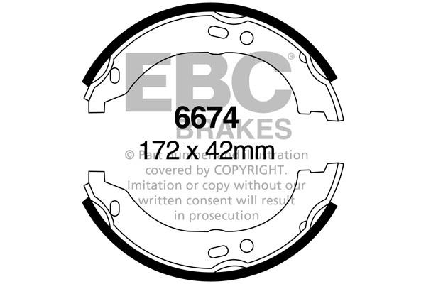 EBC 6674 Brake shoe set 6674