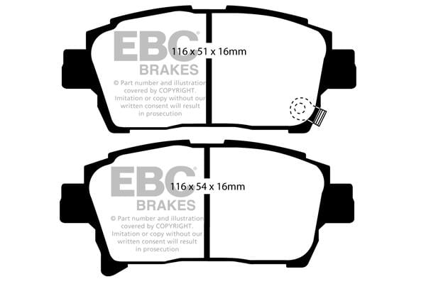 EBC DP1459 Brake Pad Set, disc brake DP1459