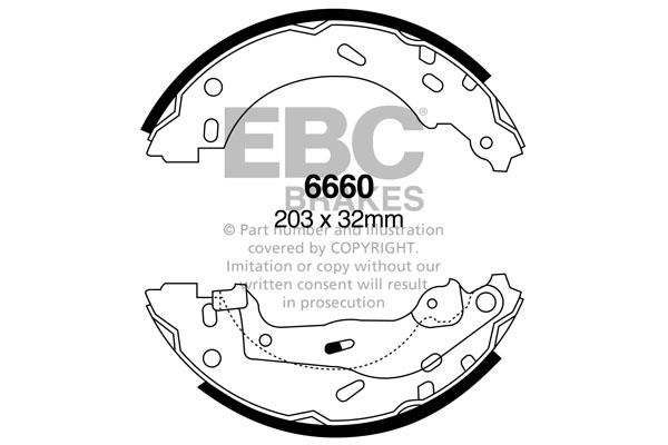 Brake shoe set Smart: 6660 EBC Brake shoe set