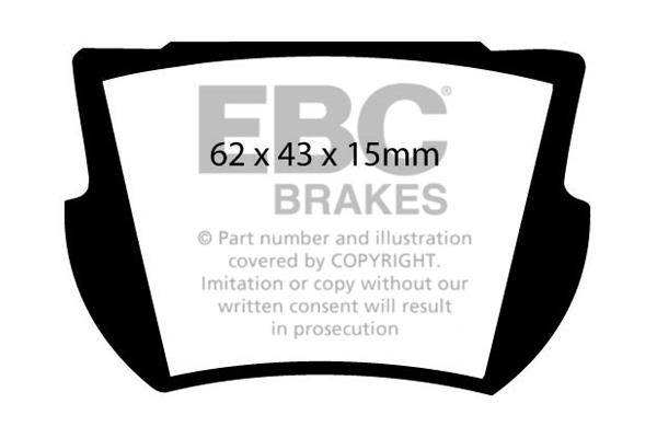 Brake pad kit Lotus Elite: DP145 EBC Brake pad set