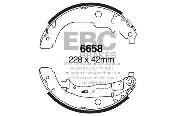 EBC 6658 Brake shoe set 6658