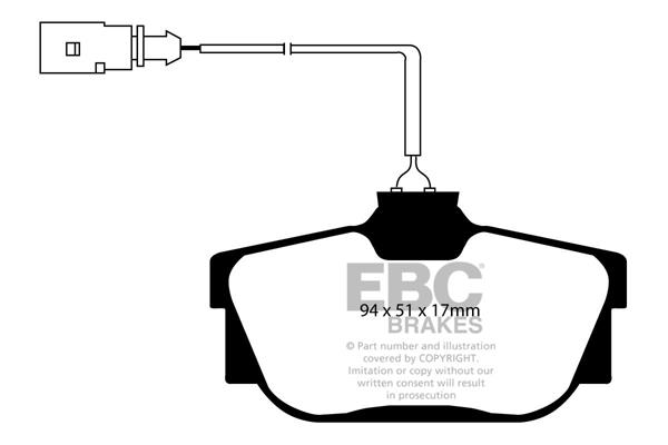 EBC DP1445 Brake Pad Set, disc brake DP1445