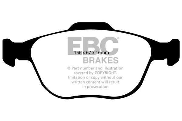 Disc brake pad set Ford Transit Connect: DP1444 EBC Brake pad set