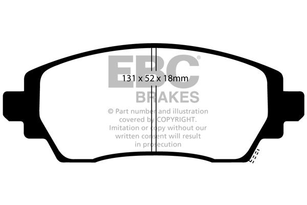 EBC DP1431 Brake Pad Set, disc brake DP1431