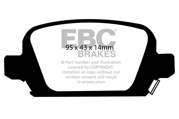 EBC DP1410 Brake Pad Set, disc brake DP1410
