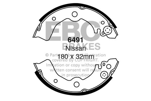 EBC 6491 Brake shoe set 6491 6491 EBC Brake shoe set