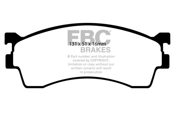 EBC DP1409 Brake Pad Set, disc brake DP1409